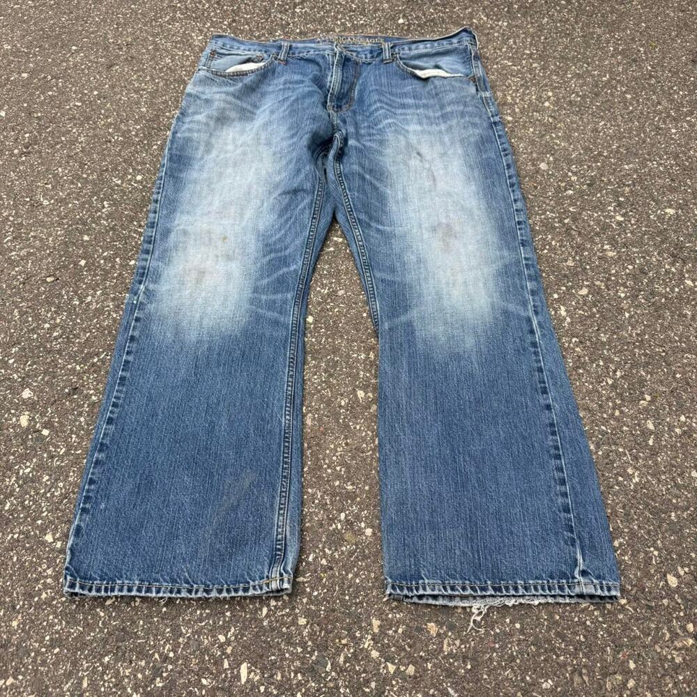 Y2K 2000s American Eagle boot cut faded blue baggy jeans 38